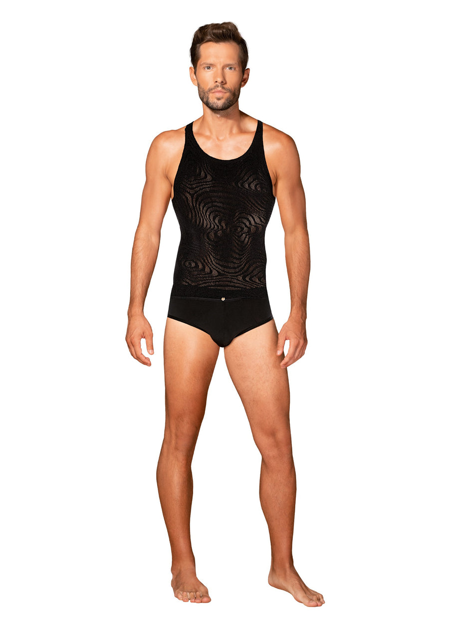 Neo - Débardeur résille homme transparent | Voyage Sensuel