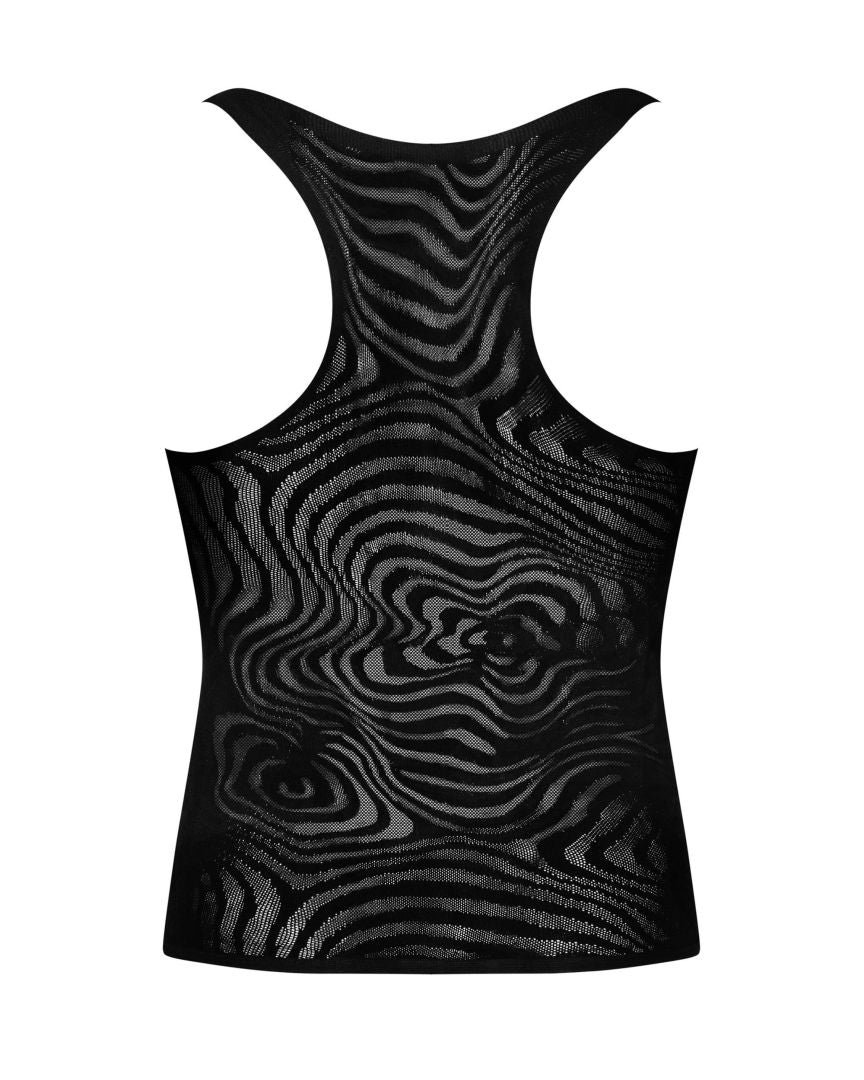 Neo - Débardeur résille homme transparent | Voyage Sensuel