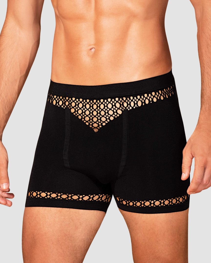 Raven - Boxer sexy homme résille noir | Voyage Sensuel