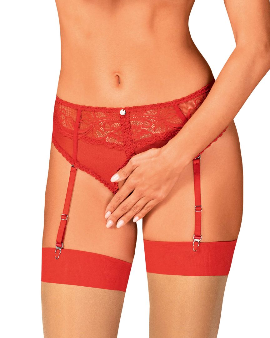 Dagmarie Culotte jarretière Rouge | Voyage Sensuel