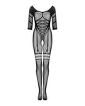 Livia - Bodystocking résille dos nu ouvert