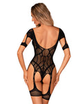 Aria - Bodystocking résille fantaisie ouvert
