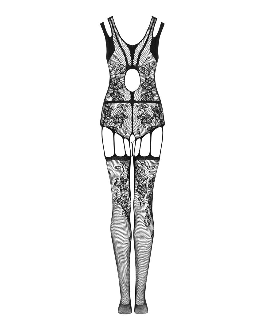 Camilia - Bodystocking résille ouverte échancré | Voyage Sensuel