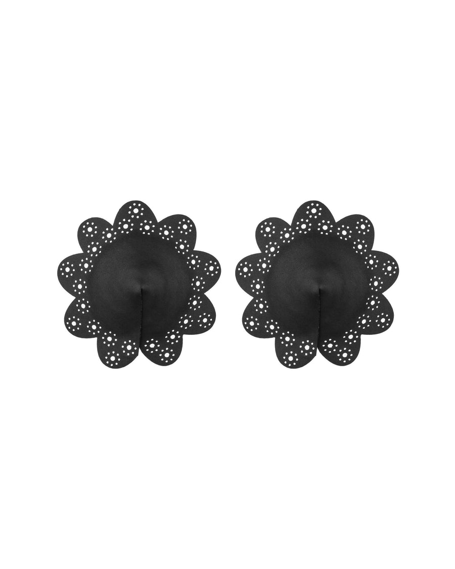 Ondine - Cache-tétons adhésifs strass noir | Voyage Sensuel