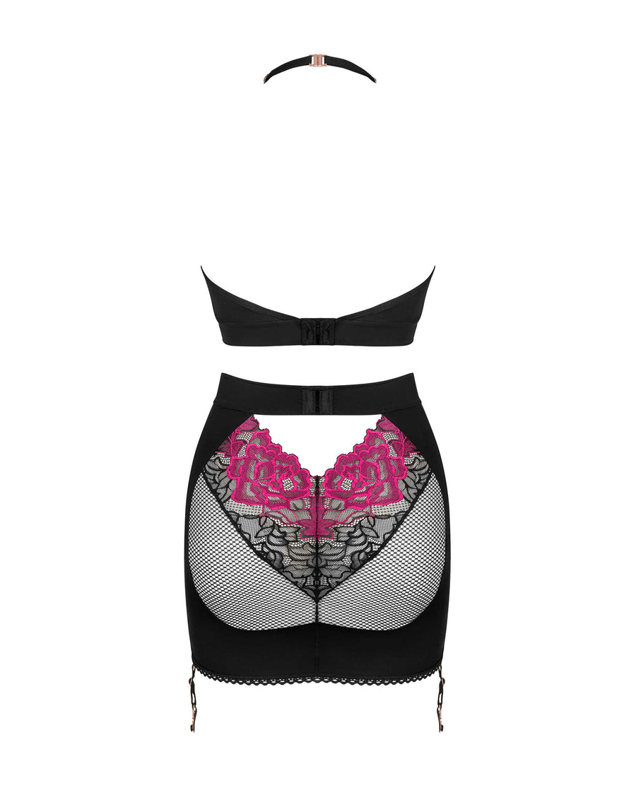 Rosenty ensemble Top et Jupe - Noir | Voyage Sensuel
