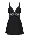 Valentina - Babydoll dentelle transparent noir