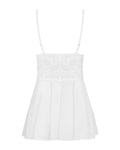 Valentina - Babydoll dentelle transparent blanc