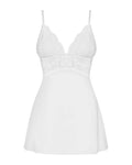 Valentina - Babydoll dentelle transparent blanc