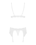 Valentina - Ensemble lingerie 3 pièces dentelle blanc