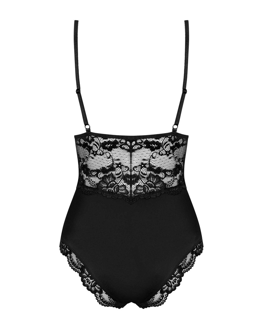 Valentina - Body dentelle transparent noir | Voyage Sensuel