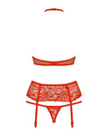 Éloïse - Ensemble lingerie 3 pièces dentelle rouge