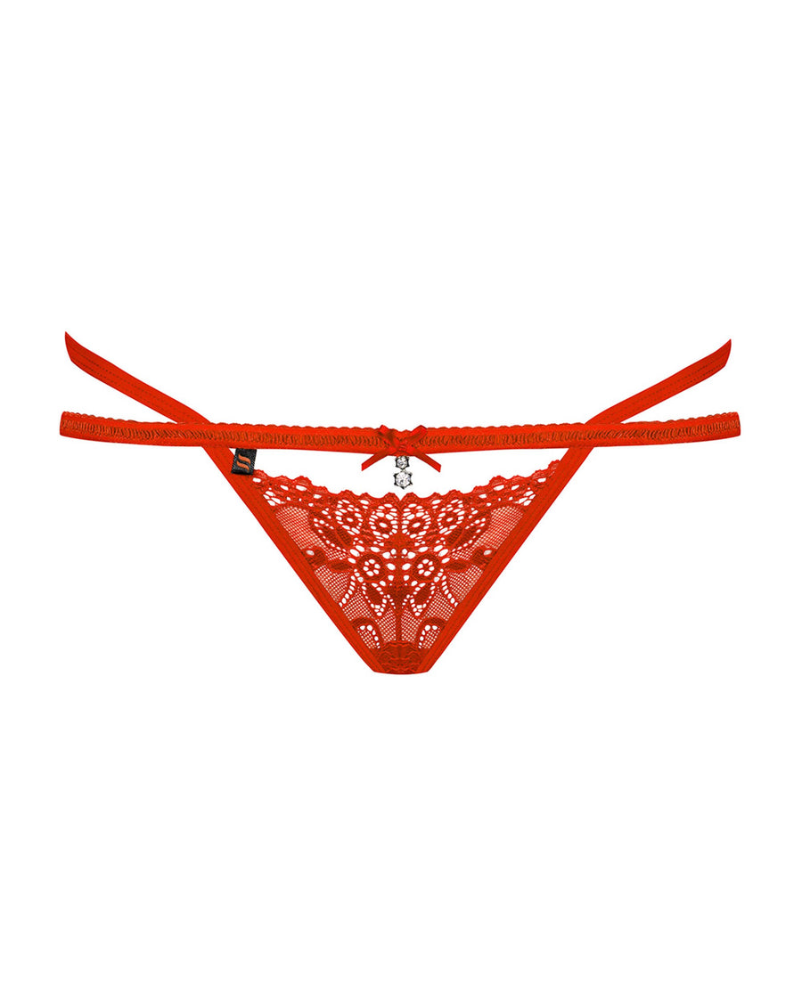 Éloïse - String dentelle sensuel rouge | Voyage Sensuel