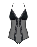 Lila - Body dentelle florale dos nu noir