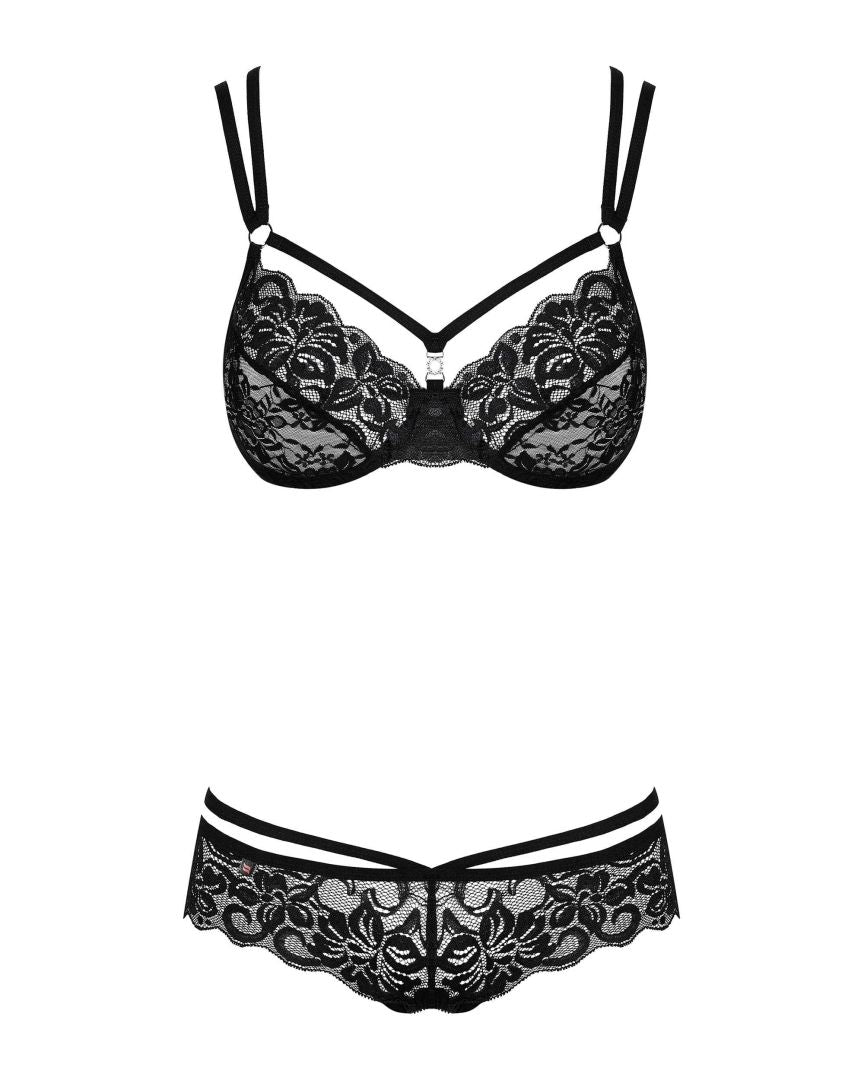 Léna - Ensemble lingerie 2 pièces dentelle noir | Voyage Sensuel