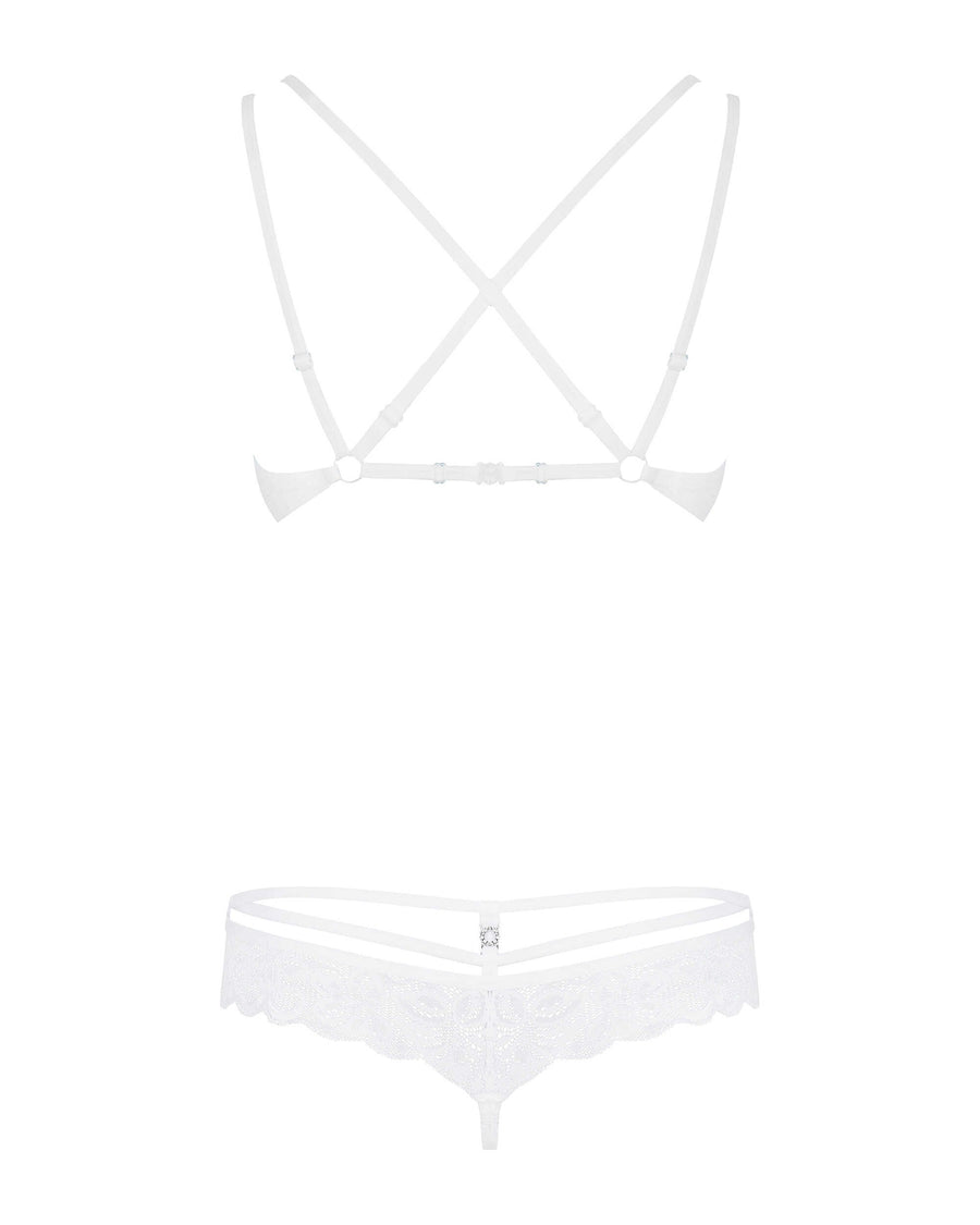 Léna - Ensemble lingerie 2 pièces dentelle blanc | Voyage Sensuel