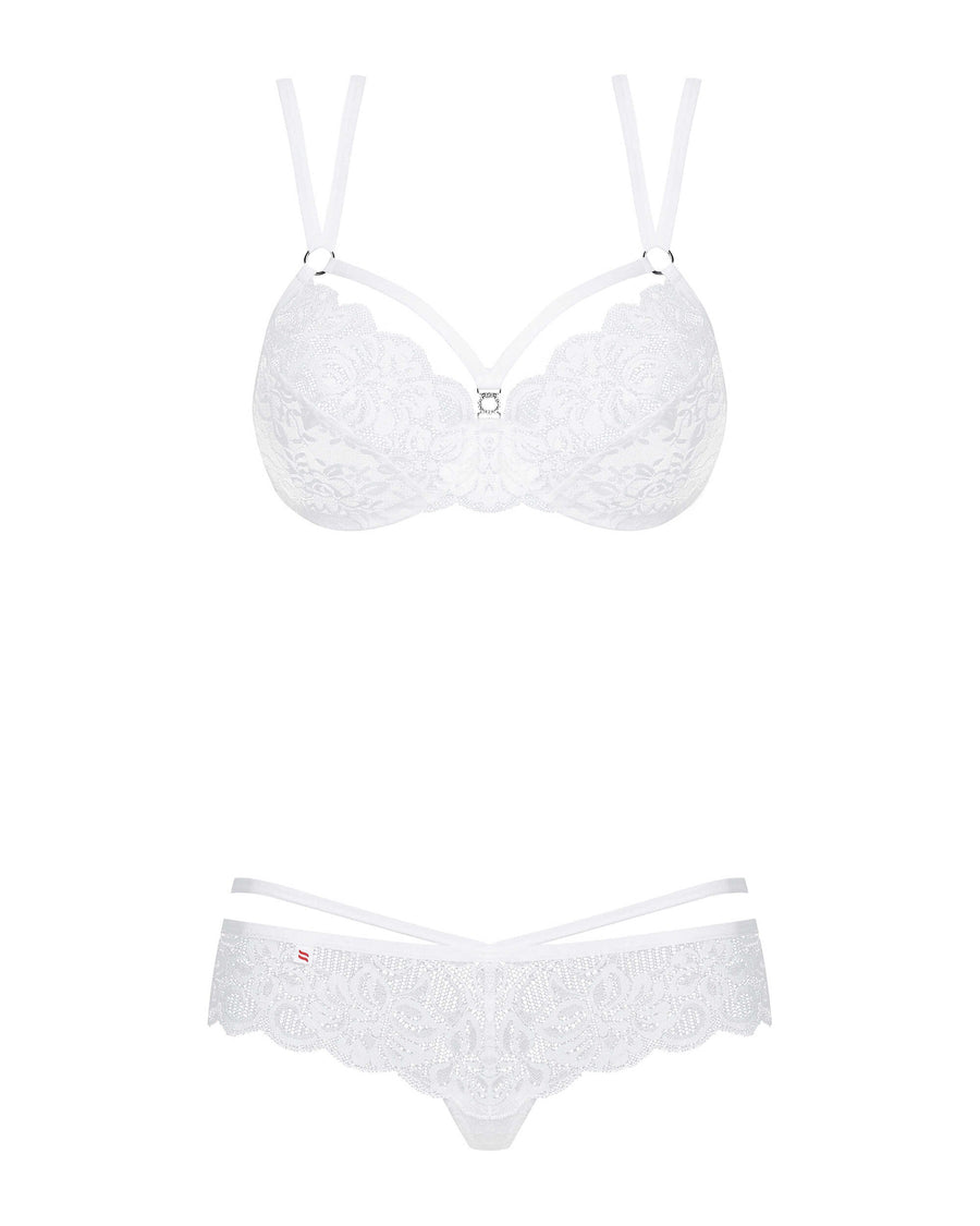 Léna - Ensemble lingerie 2 pièces dentelle blanc | Voyage Sensuel