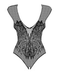 Oriane - Body ouvert résille dentelle noir