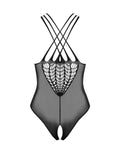 Lily - Body ouvert dentelle dos nu noir