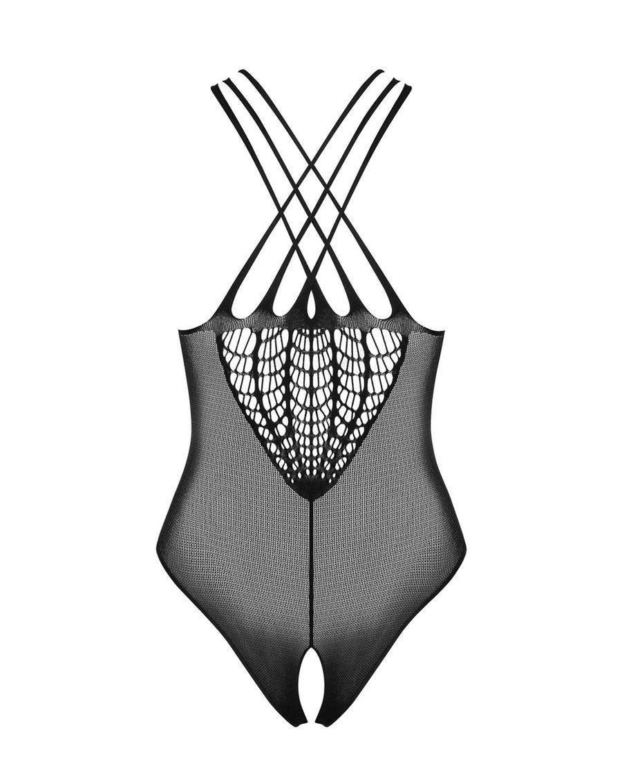 Lily - Body ouvert dentelle dos nu noir | Voyage Sensuel