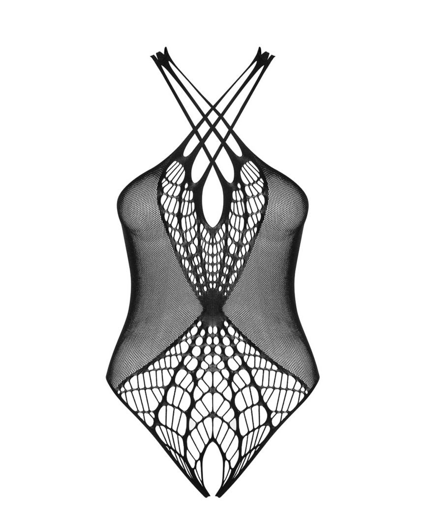 Lily - Body ouvert dentelle dos nu noir | Voyage Sensuel