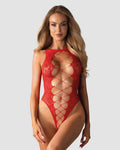 Amaryllis - Body dentelle sensuel rouge