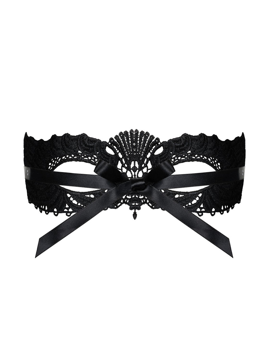 Masque souple à ruban satiné – Noir – Obsessive – vue 4 | Voyage Sensuel