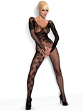 Séléna - Bodystocking résille effet seconde peau noir