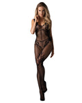 Noréa - Bodystocking résille manches longues noir