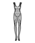 Noréa - Bodystocking résille manches longues noir