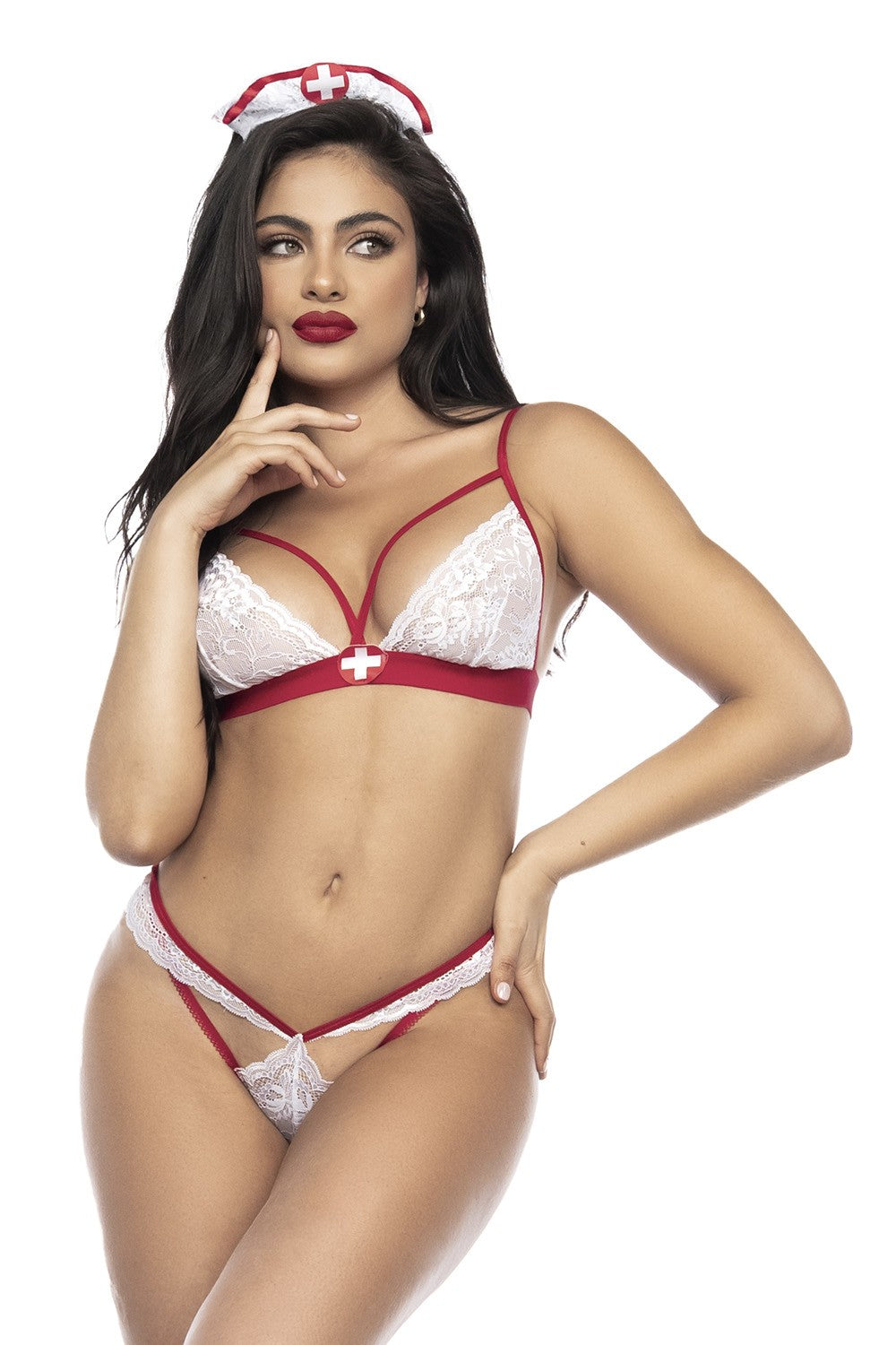 Costume d'infirmière sexy 4 pièces
