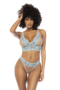 2 en 1 Nuisette et ensemble 2 pièces Abilene en dentelle et résille transparente
