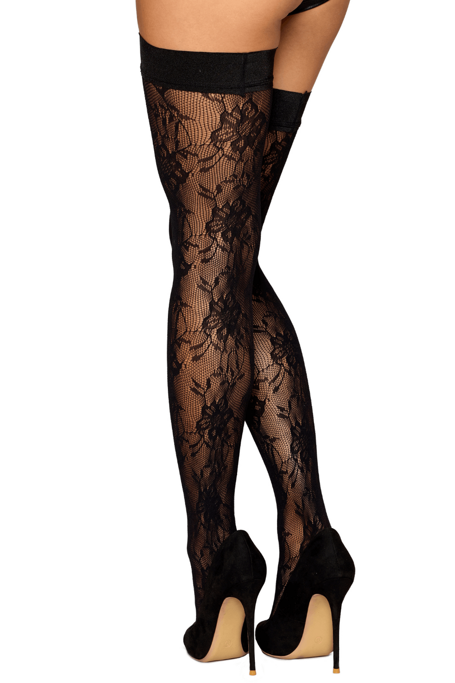 Bas autofixant fantaisie noir – Dreamgirl | Voyage Sensuel