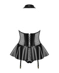 Séraphine - Guêpière dentelle baleinée noir