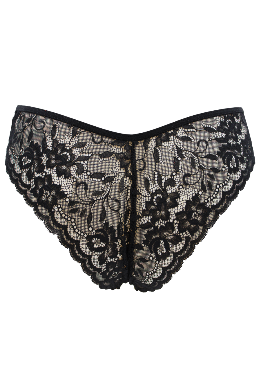 Culotte noire en dentelle avec nœud en satin – Be Lily Panties | Voyage Sensuel