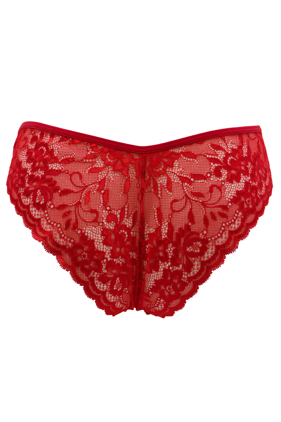 Culotte rouge en dentelle avec nœud en satin – Be Lily Panties | Voyage Sensuel