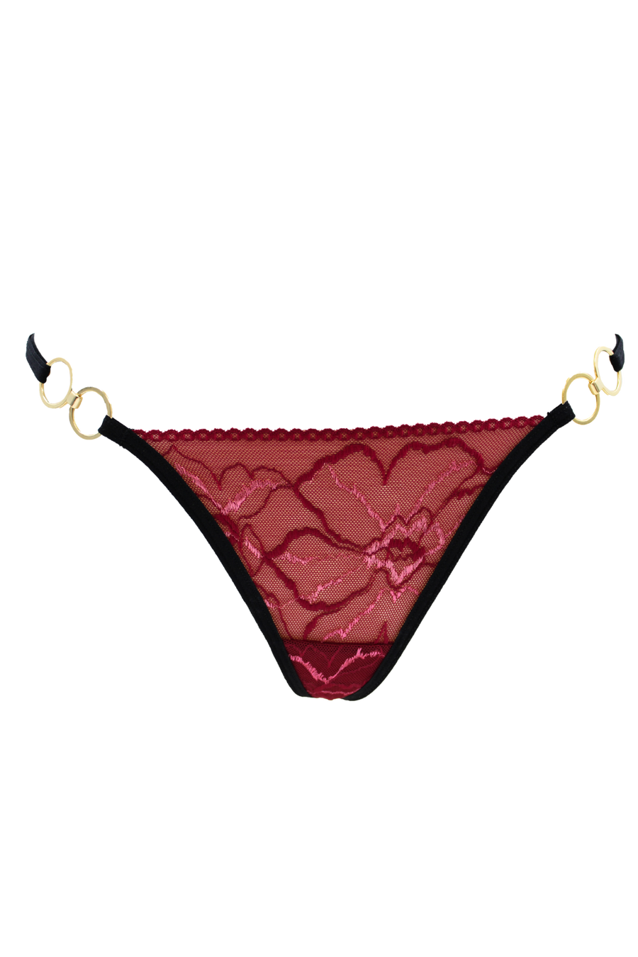 String bordeaux avec anneaux détachables – Be Lily Panties | Voyage Sensuel