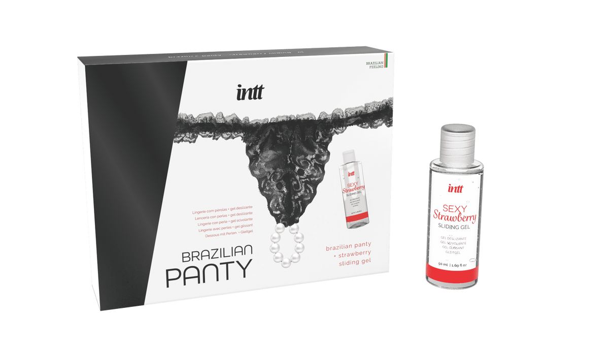 Black brazilian panty - String et lubrifiant