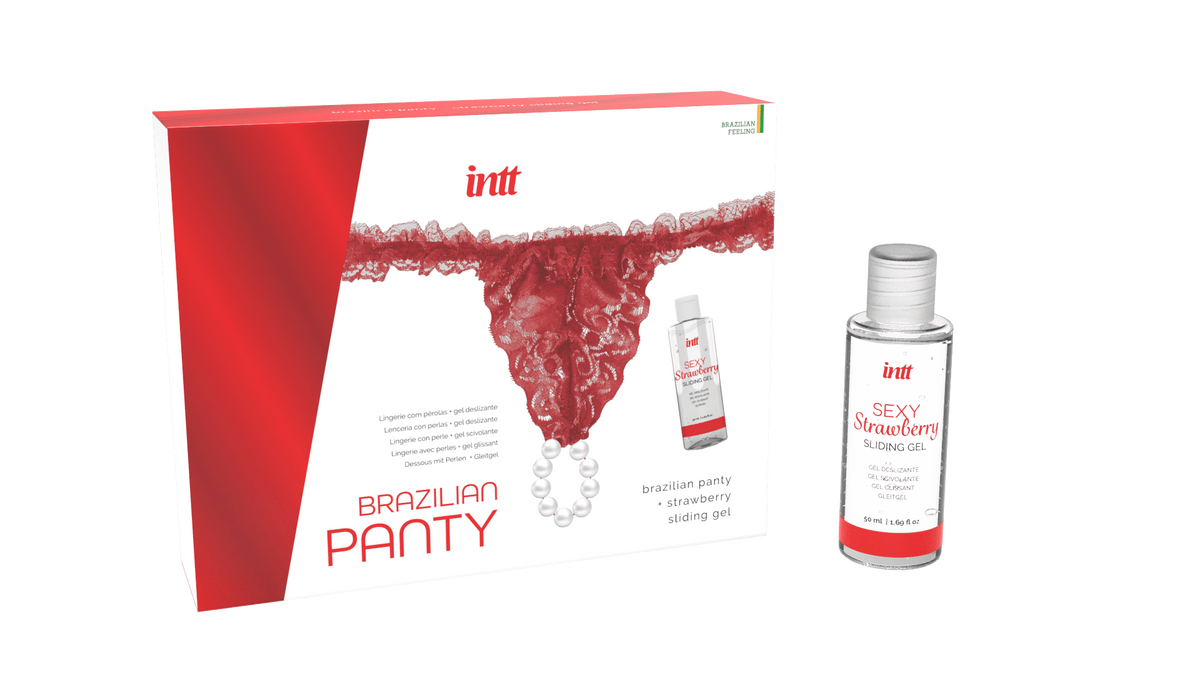 Red brazilian panty - String et lubrifiant