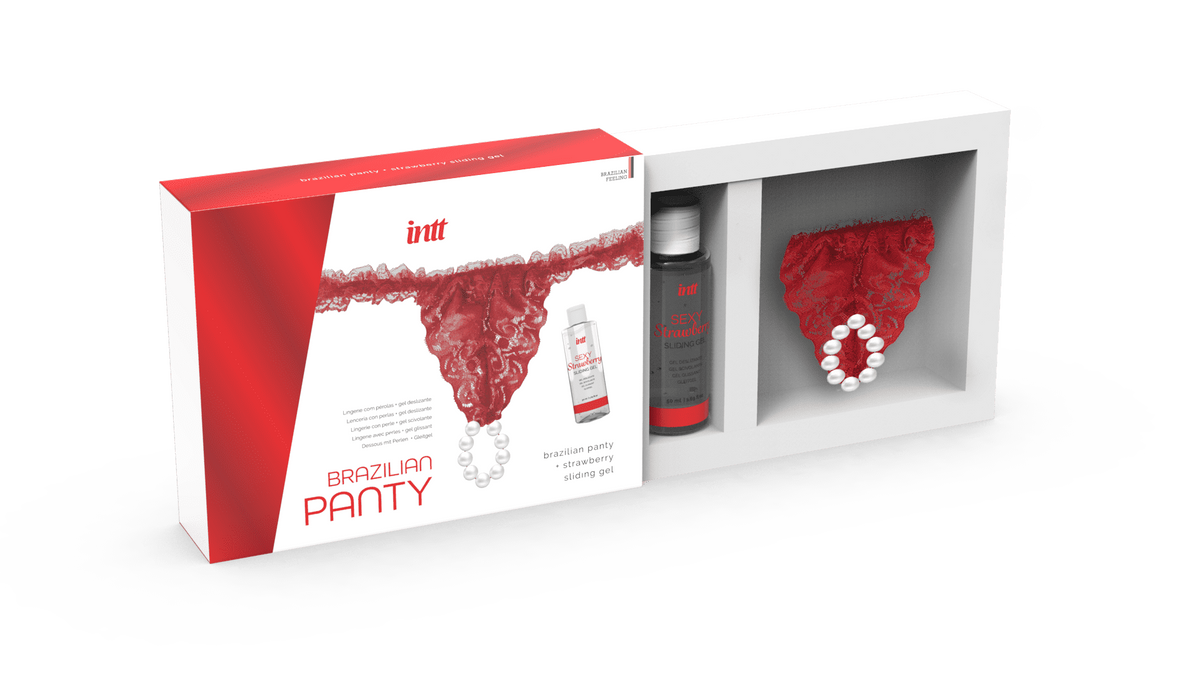 Red brazilian panty - String et lubrifiant