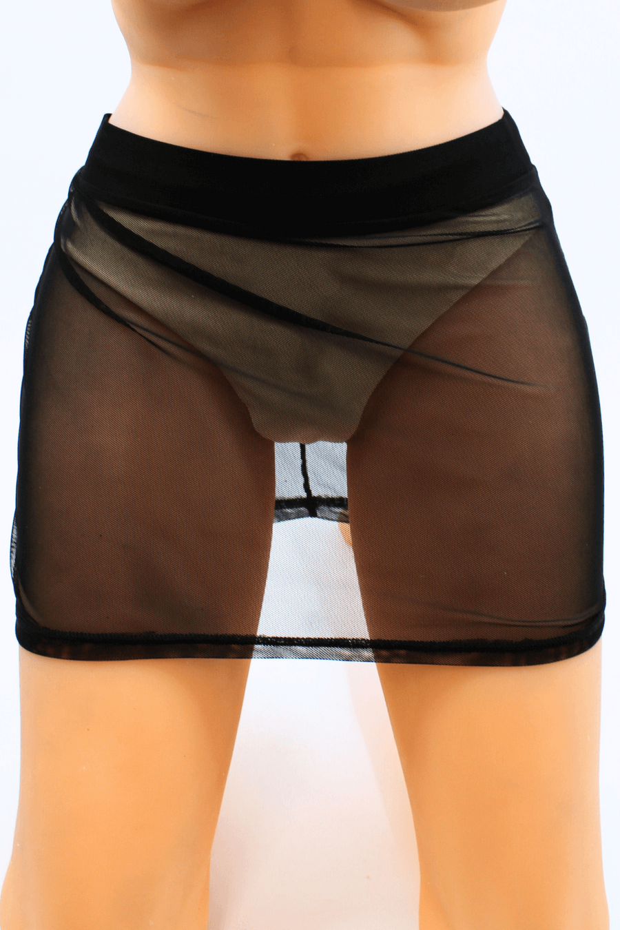 Jupe noire en résille transparente Maya – Be lily Mode | Voyage Sensuel