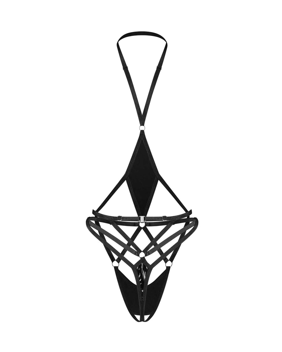 Keira Lise body ouvert noir | Voyage Sensuel