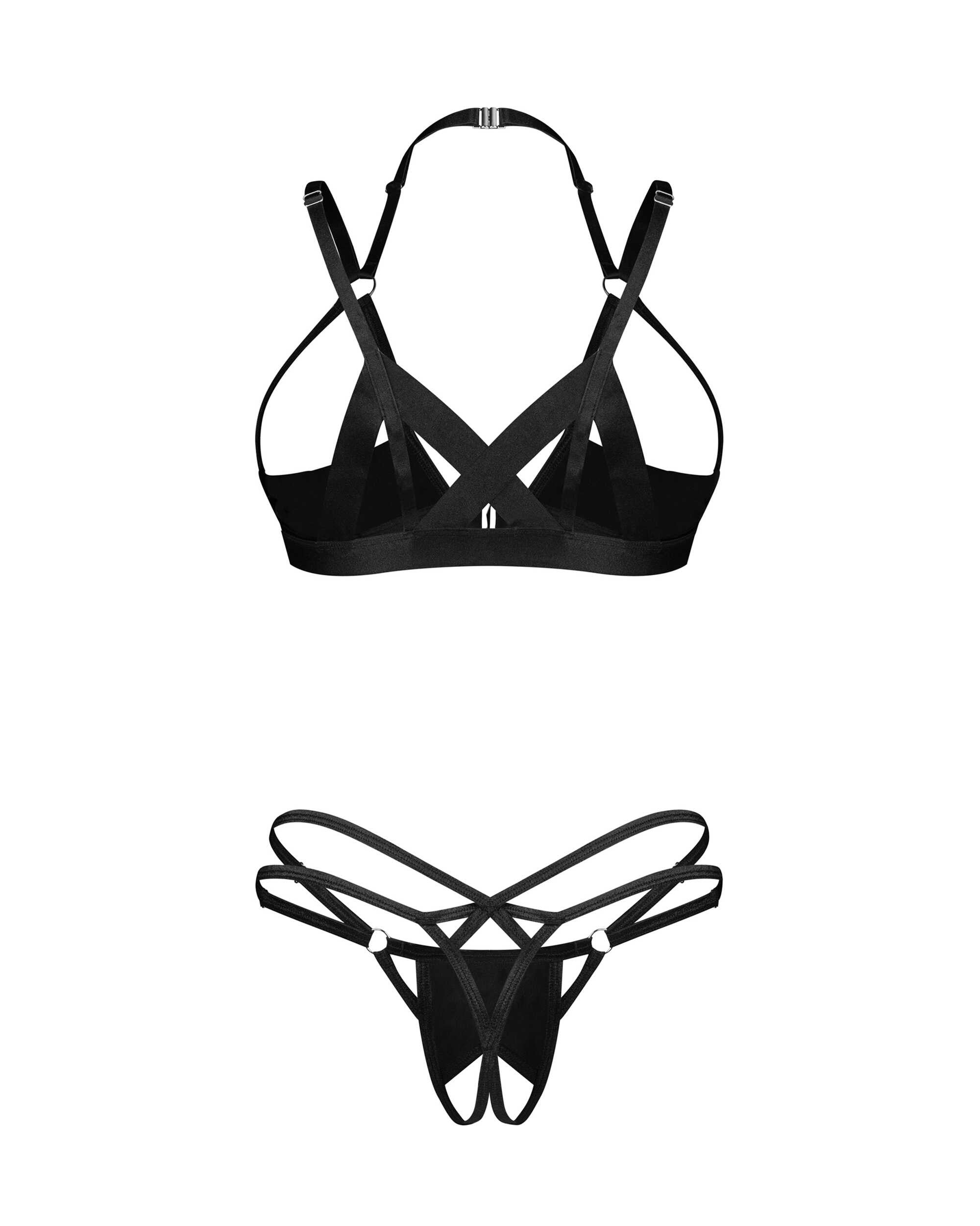 Keira Lise ensemble lingerie ouvert noir