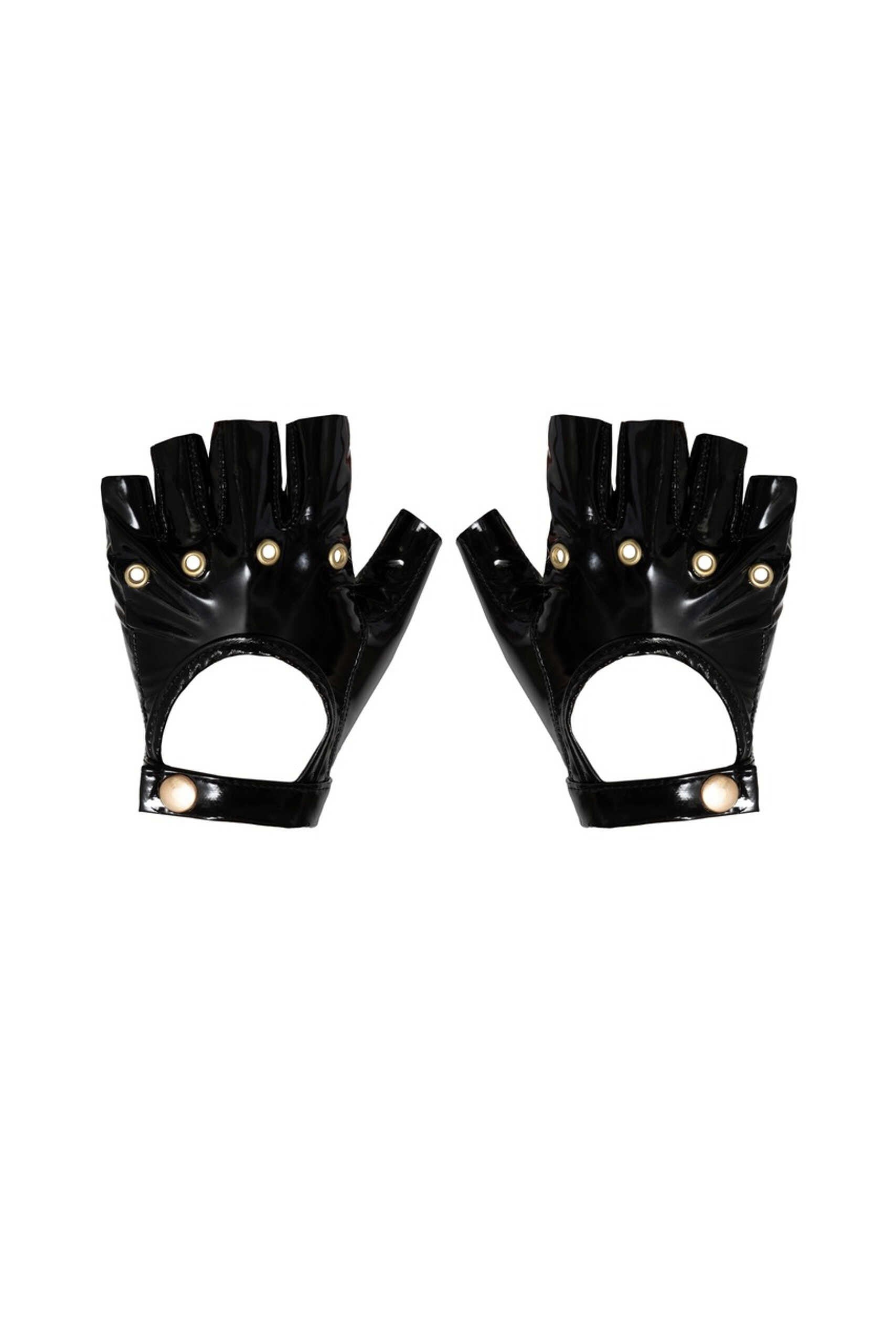 Gants & Mitaines en PVC brillant – Noir