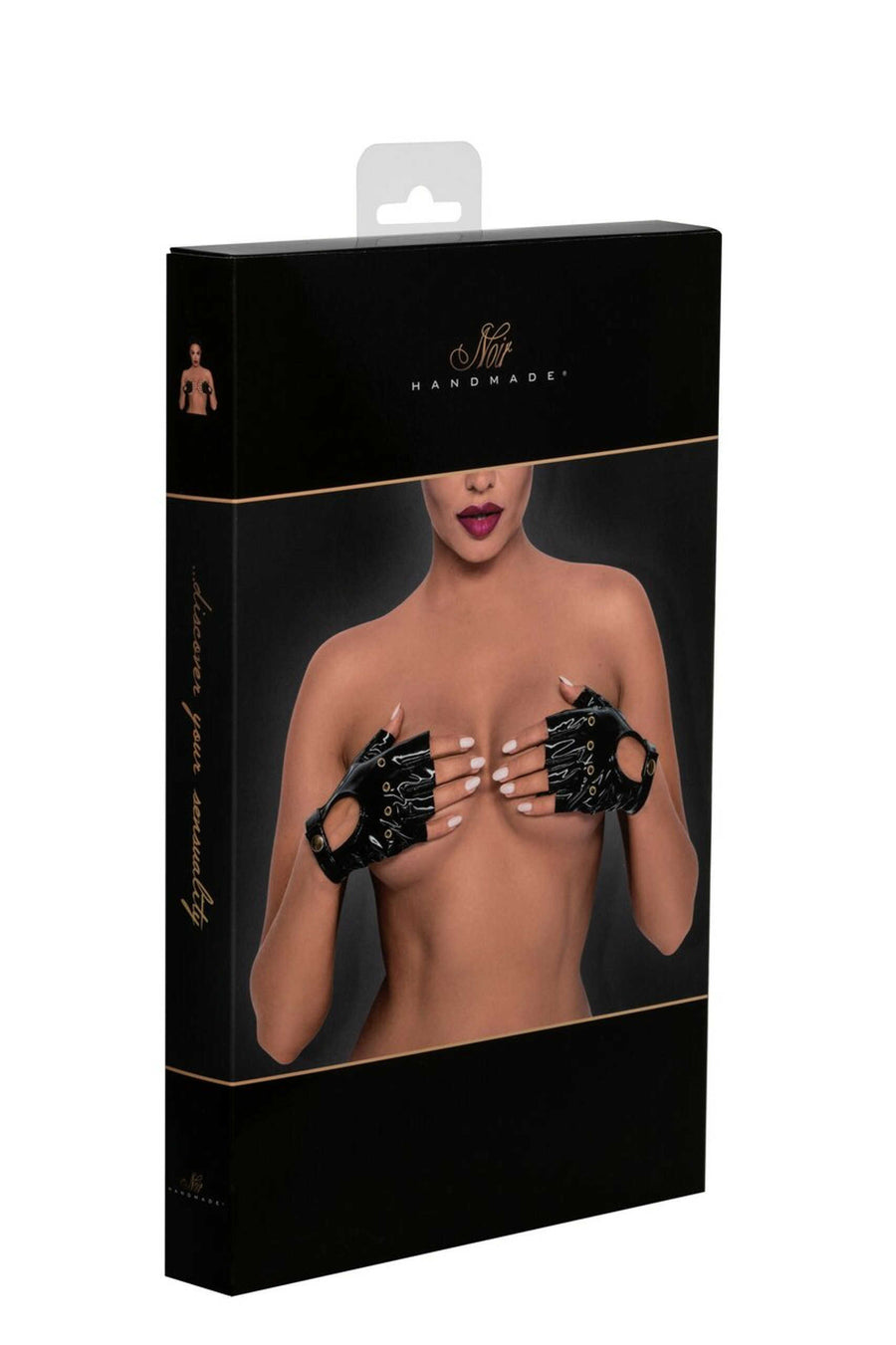 Gants & Mitaines en PVC brillant – Noir | Voyage Sensuel