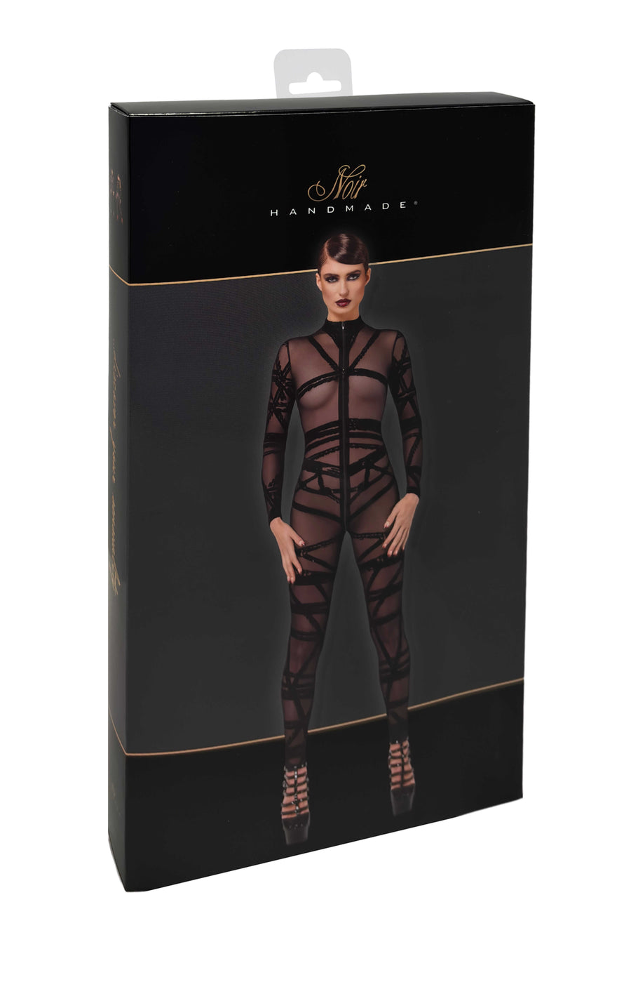 Catsuit en tulle transparent – Noir | Voyage Sensuel