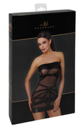 Minirobe en tulle transparent à motifs – Noir