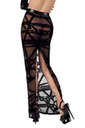 Robe sensuel sexy en tulle transparent – Noir