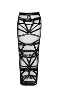 Robe sensuel sexy en tulle transparent – Noir
