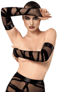 Gants & Mitaines en tulle transparent – Noir