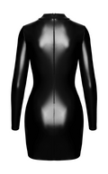Robe chic sexy en wetlook ouvert – Vert – Noir